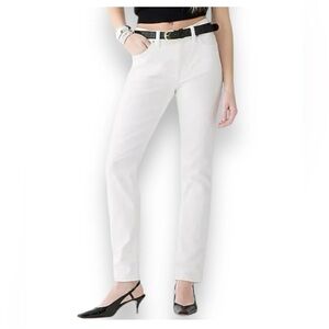 J. Crew Women’s 9" vintage slim-straight white wash jeans denim stretch Sz. 30